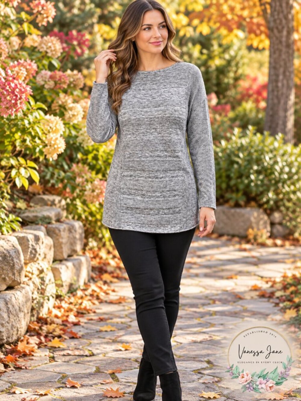 Style & Co Mixed-Rib Sweater